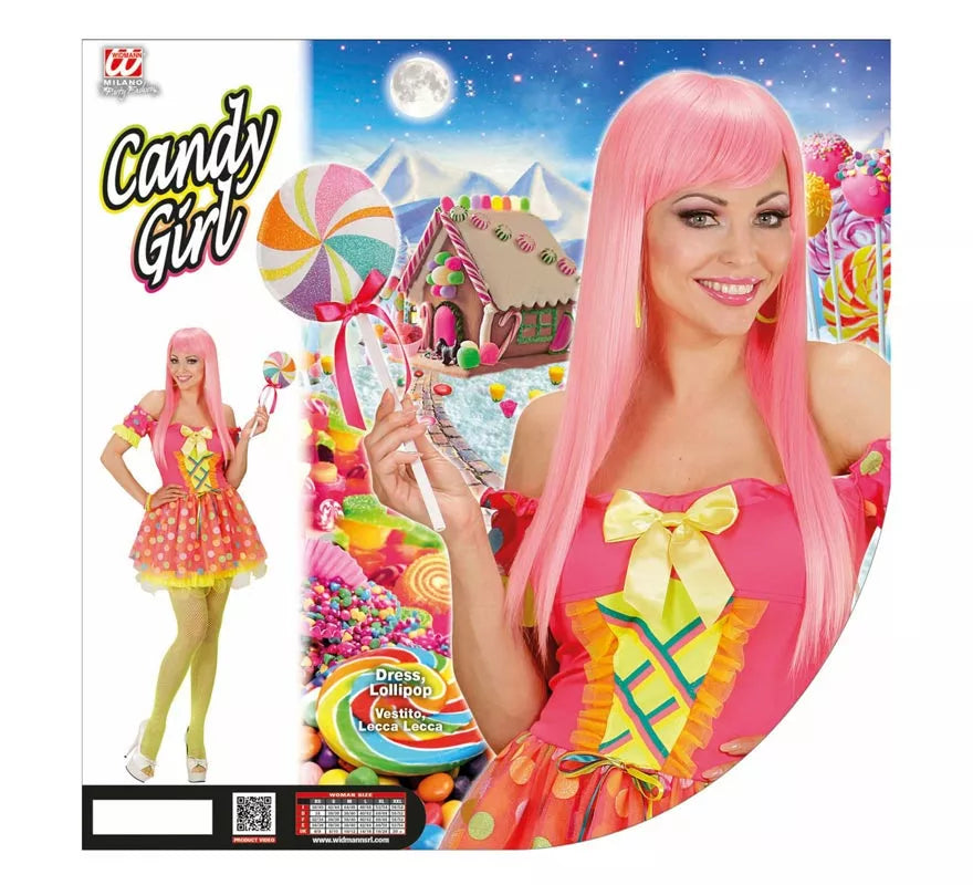 Disfraz de Chica Caramelo fucsia para mujer