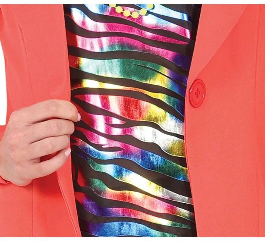 Translation missing: de.Disfraz de Chica de los años 80 Multicolor para mujer