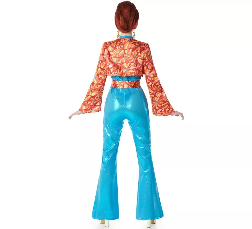 Translation missing: de.Disfraz de Chica Disco azul Años 70 para mujer