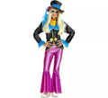 Disfraz de Chica Disco con sombrero para mujer