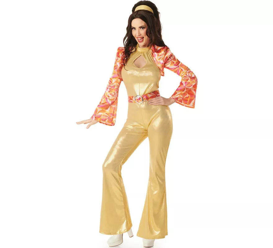 Translation missing: de.Disfraz de Chica Disco dorado Años 70 para mujer