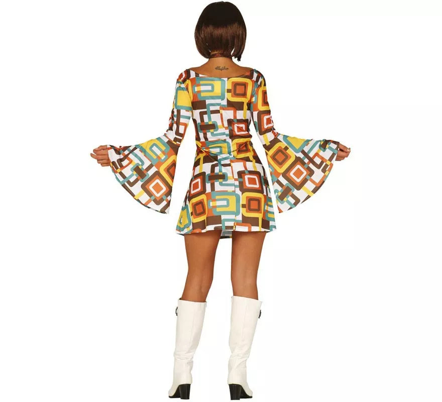 Disfraz de Chica Disco Multicolor para mujer