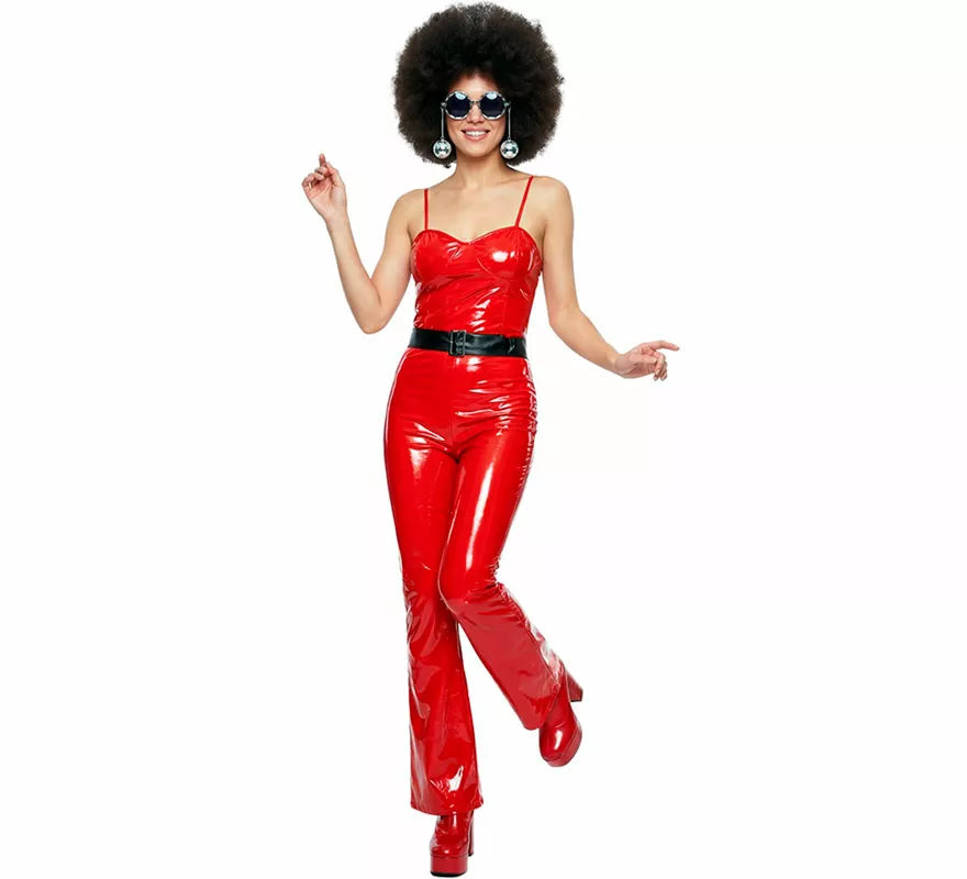 Translation missing: de.Disfraz de Chica Disco rojo para mujer