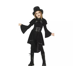 Dunkles Gothic Girl Kostüm für Mädchen