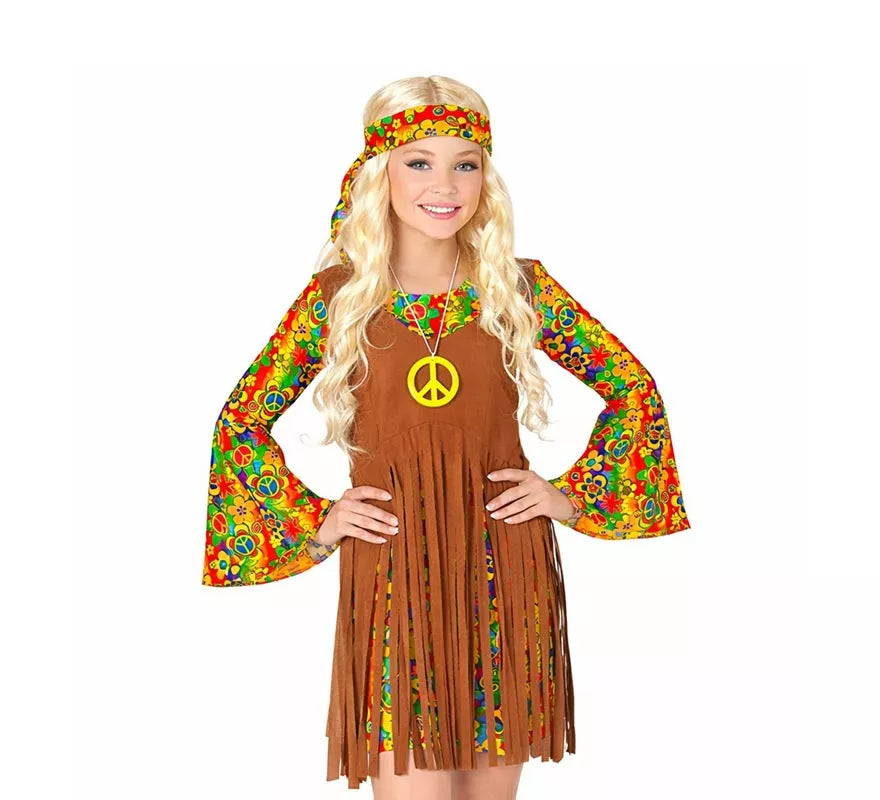 Translation missing: de.Disfraz de Chica Hippie flecos largos para mujer