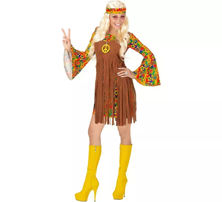 Translation missing: de.Disfraz de Chica Hippie flecos largos para mujer
