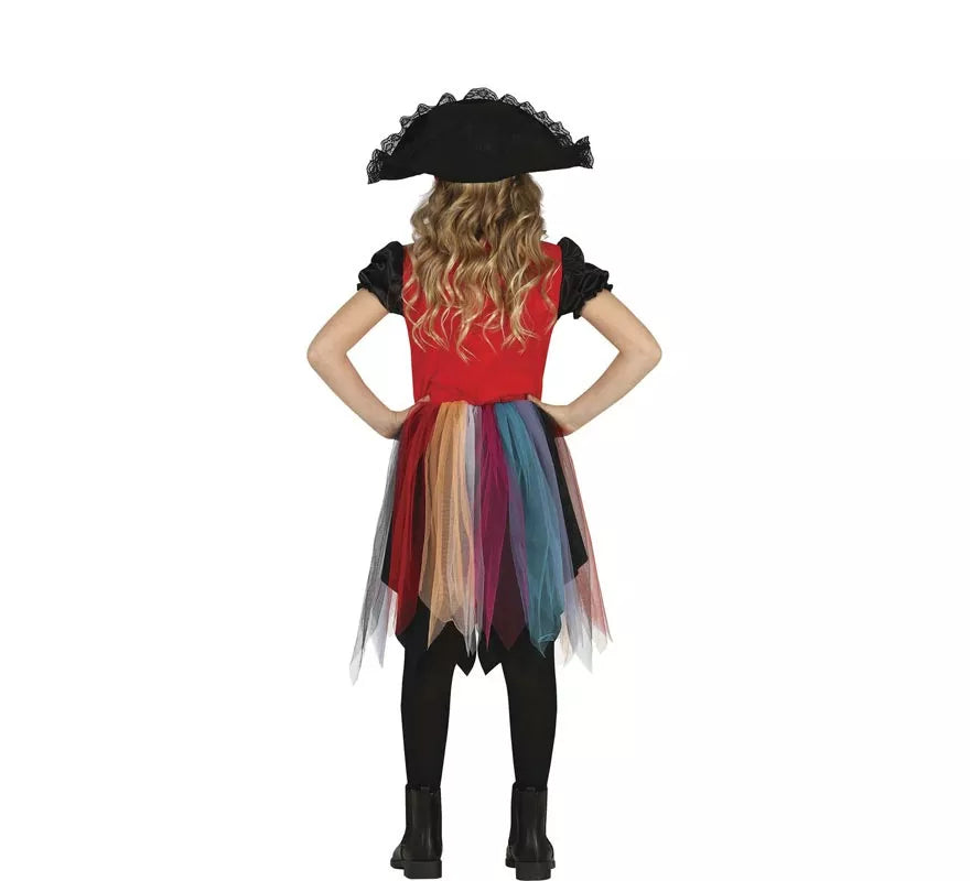 Translation missing: de.Disfraz de Chica Pirata Multicolor para niña