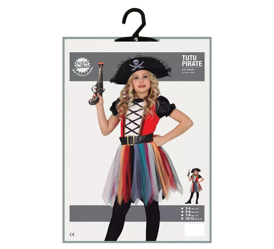 Translation missing: de.Disfraz de Chica Pirata Multicolor para niña