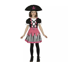 Pinkes Piratenkostüm für Mädchen