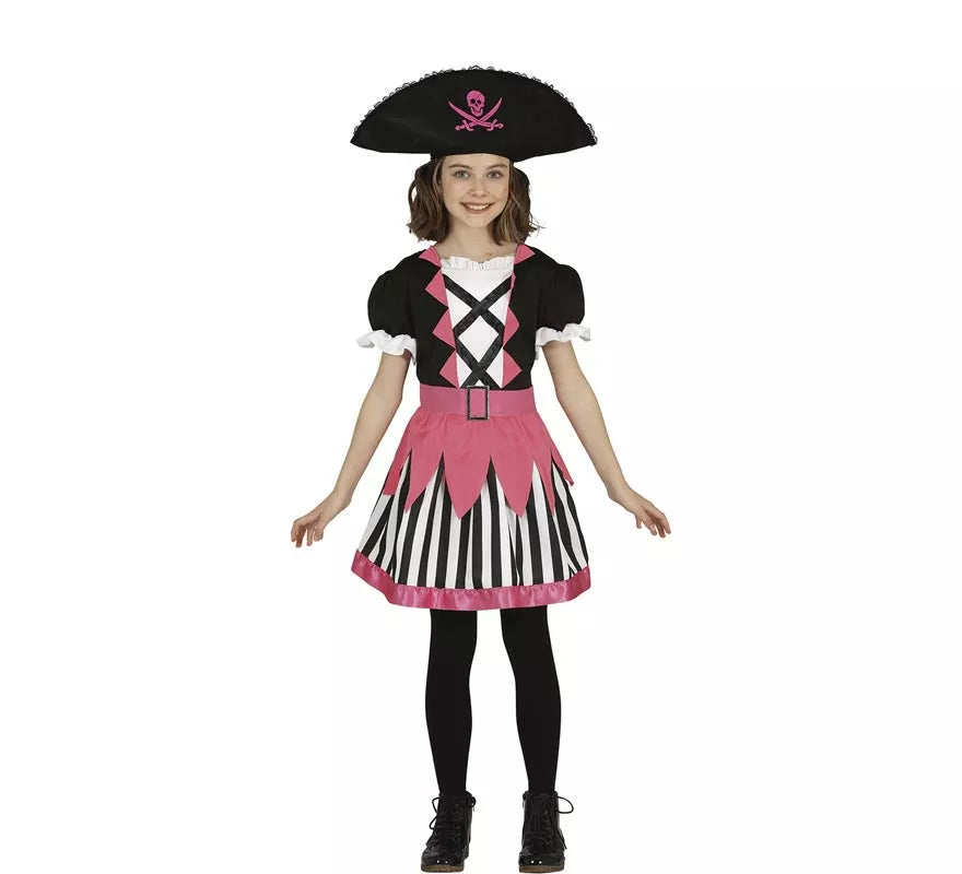 Translation missing: de.Disfraz de Chica Pirata Rosa para niña
