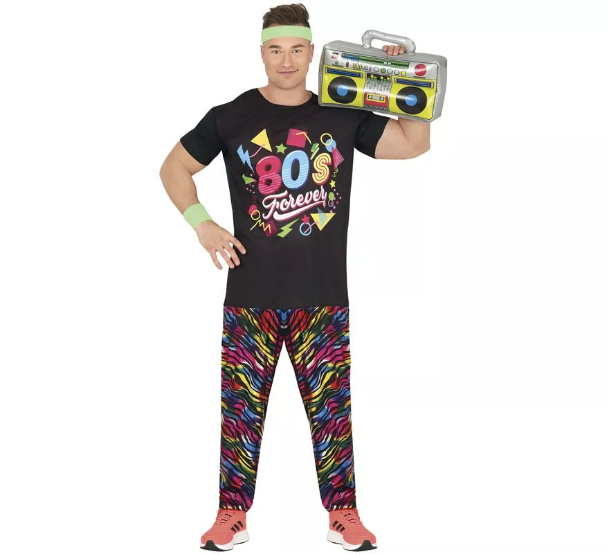 Translation missing: de.Disfraz de Chico de los Años 80 multicolor para hombre