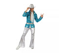 Disfraz de Chico Disco azul para hombre