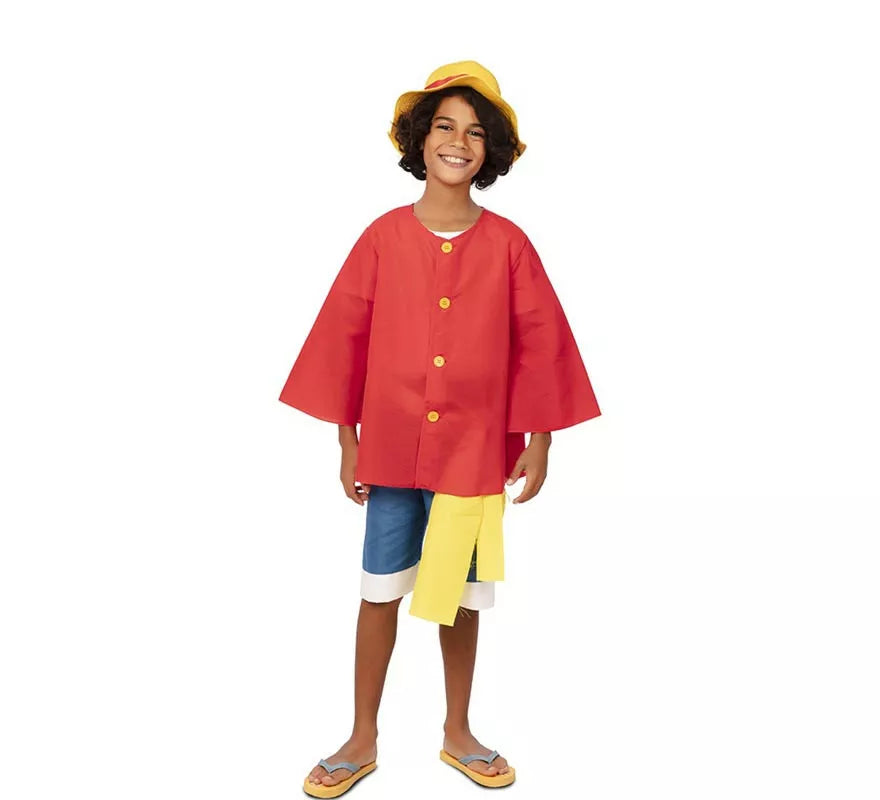 Translation missing: de.Disfraz de Chico Elástico rojo con pañuelo para niño