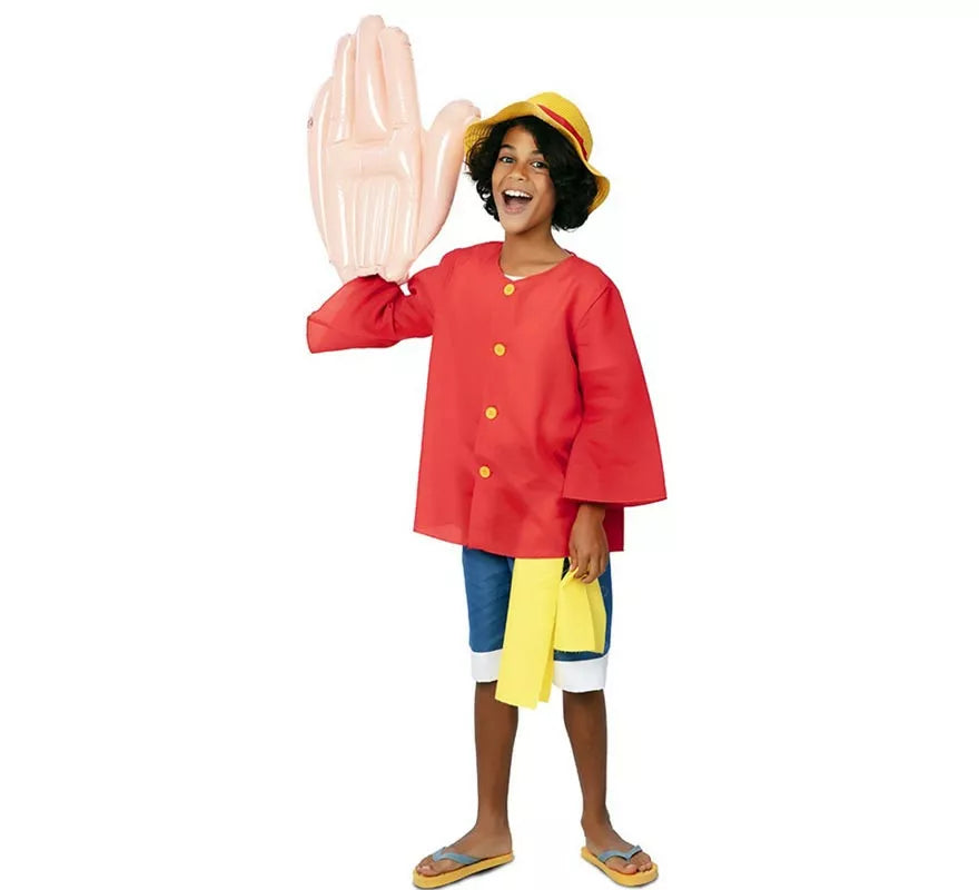 Translation missing: de.Disfraz de Chico Elástico rojo con pañuelo para niño