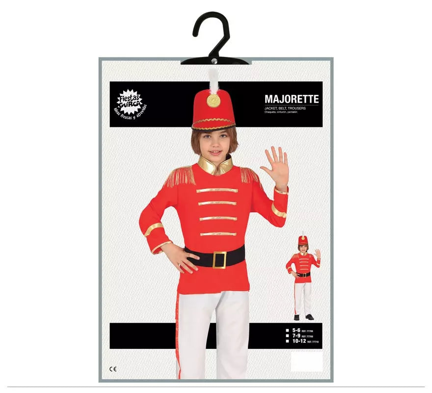 Translation missing: de.Disfraz de Chico Majorette Rojo para niño