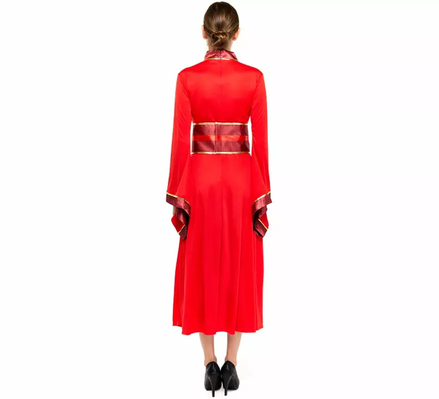 Disfraz de China Hanfu rojo para mujer