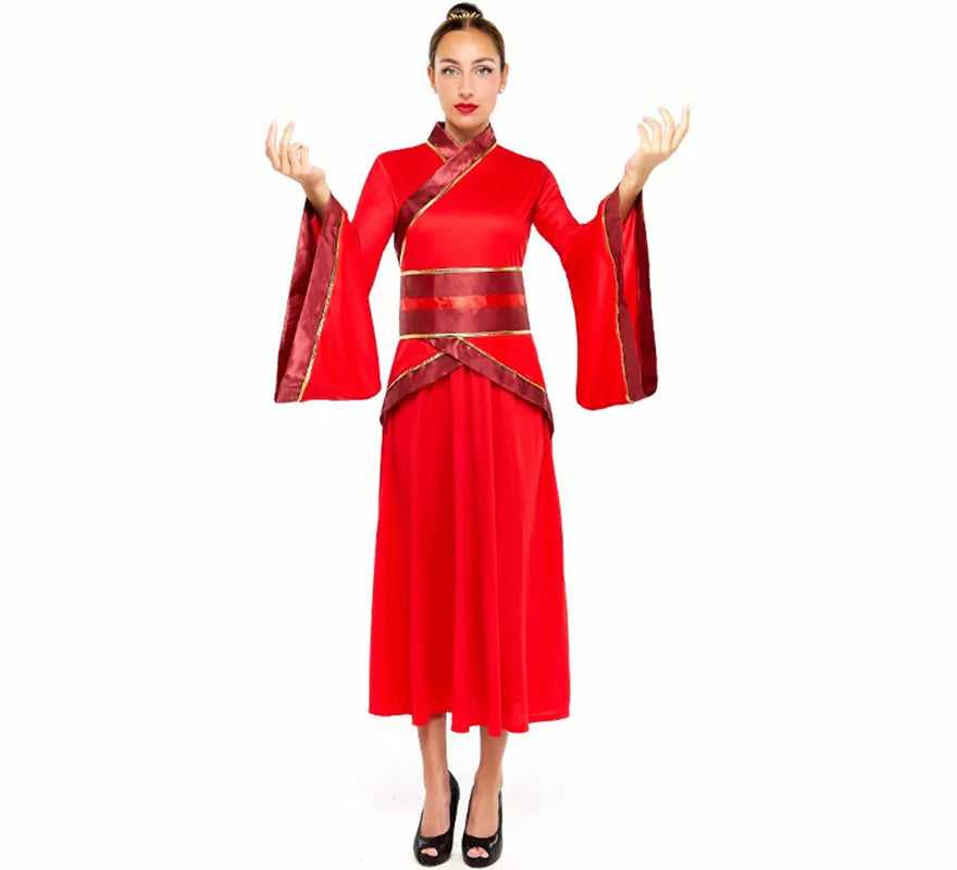 Translation missing: de.Disfraz de China Hanfu rojo para mujer