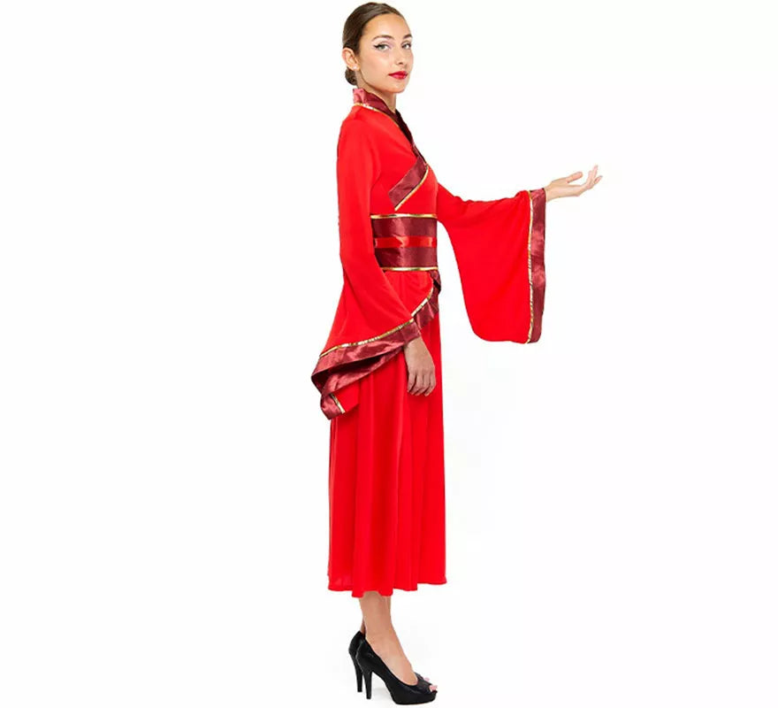 Translation missing: de.Disfraz de China Hanfu rojo para mujer