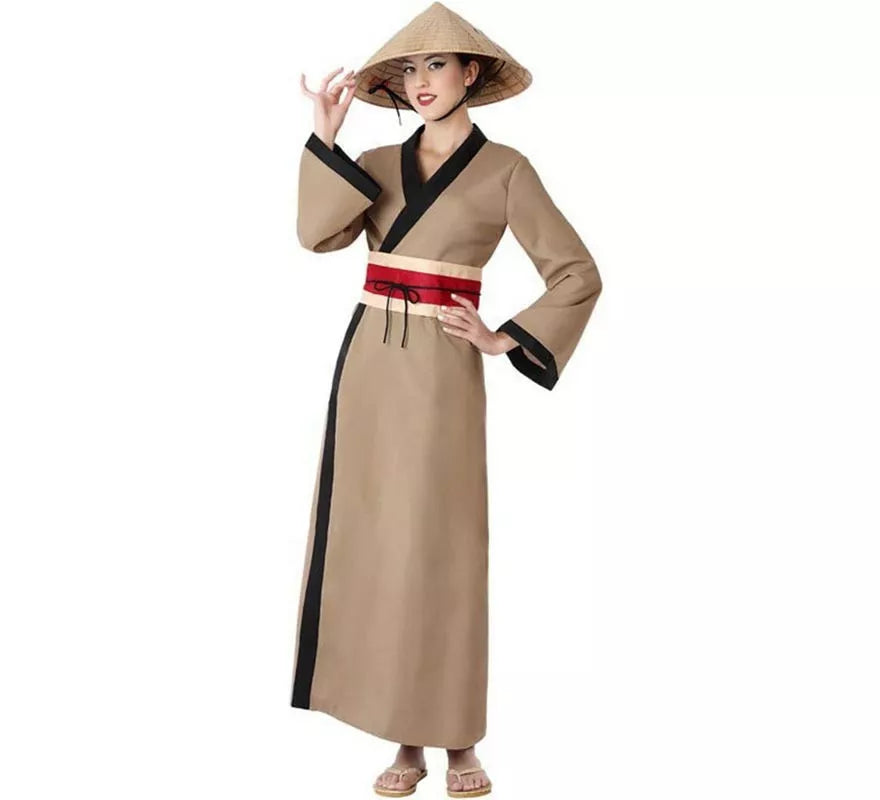 Translation missing: de.Disfraz de China Marrón para mujer
