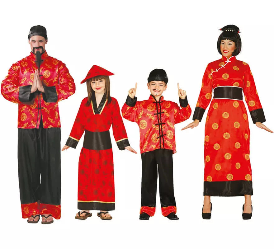 Disfraz de China rojo para mujer