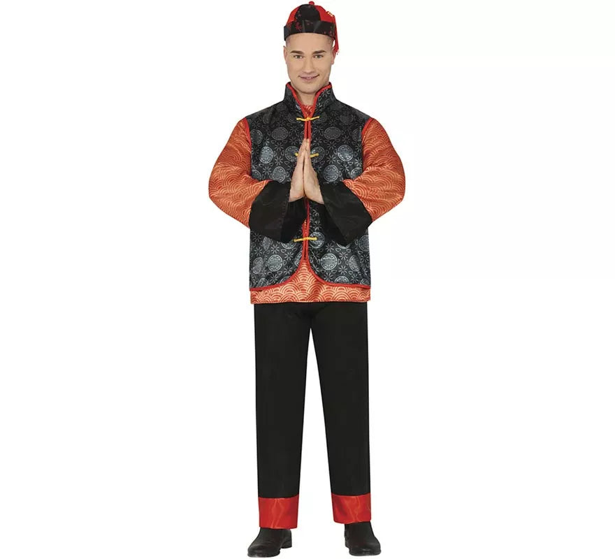 Translation missing: de.Disfraz de Chino naranja para hombre
