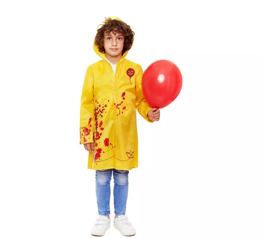 Translation missing: de.Disfraz de Chubasquero amarillo sangriento para niño