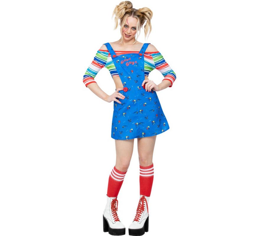 Translation missing: de.Disfraz de Chucky vestido azul para mujer