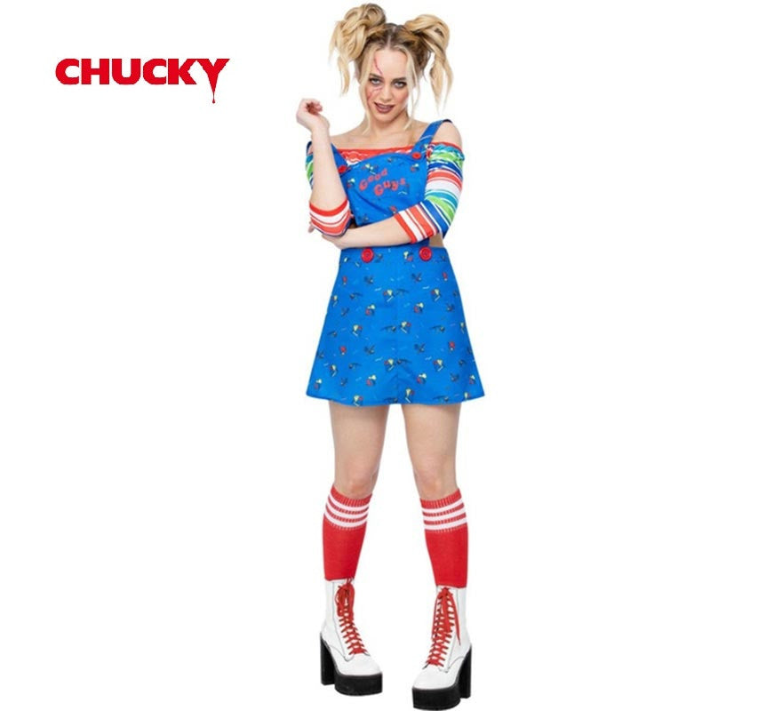 Translation missing: de.Disfraz de Chucky vestido azul para mujer
