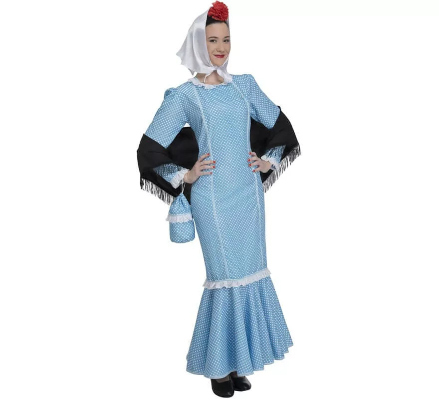 Translation missing: de.Disfraz de Chulapa Azul para mujer