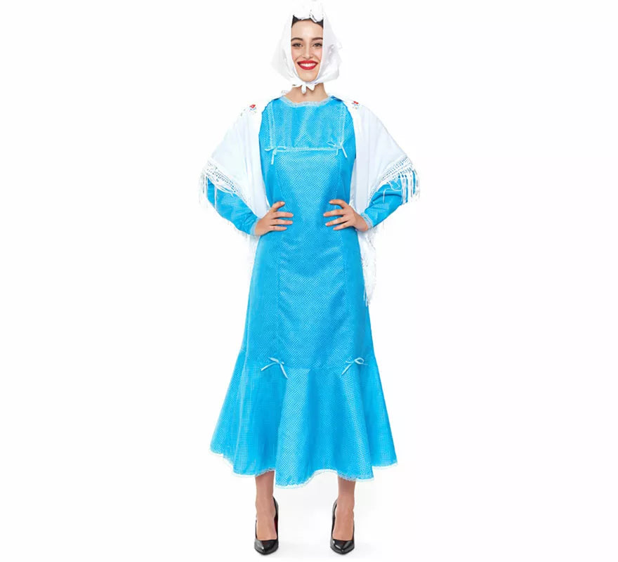 Translation missing: de.Disfraz de Chulapa azul para mujer