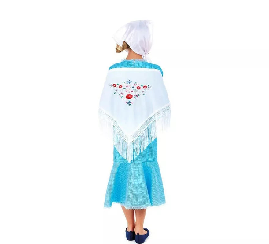Disfraz de Chulapa azul para niña