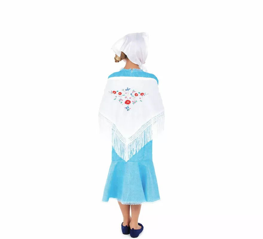 Translation missing: de.Disfraz de Chulapa azul para niña