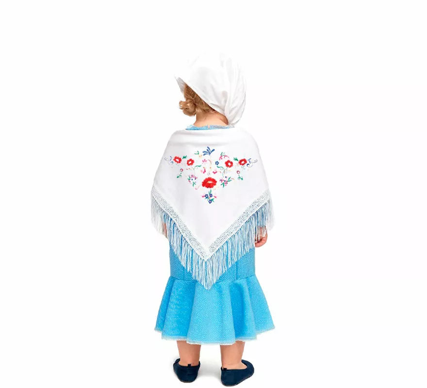 Translation missing: de.Disfraz de Chulapa Clásico azul y blanco para bebé