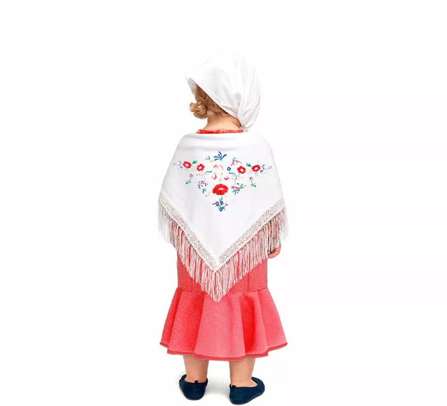 Translation missing: de.Disfraz de Chulapa Clásico rojo y blanco para bebé