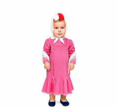 Rosa-weißes klassisches Chulapa-Kostüm für Babys