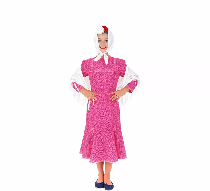 Translation missing: de.Disfraz de Chulapa fucsia para niña