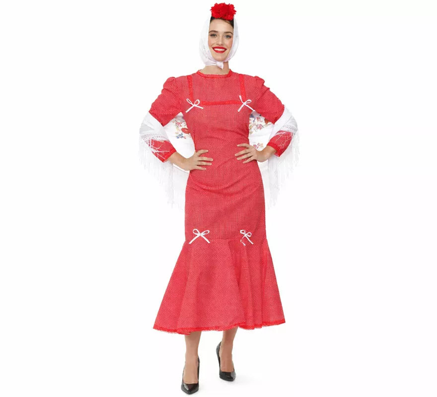 Translation missing: de.Disfraz de Chulapa rojo para mujer