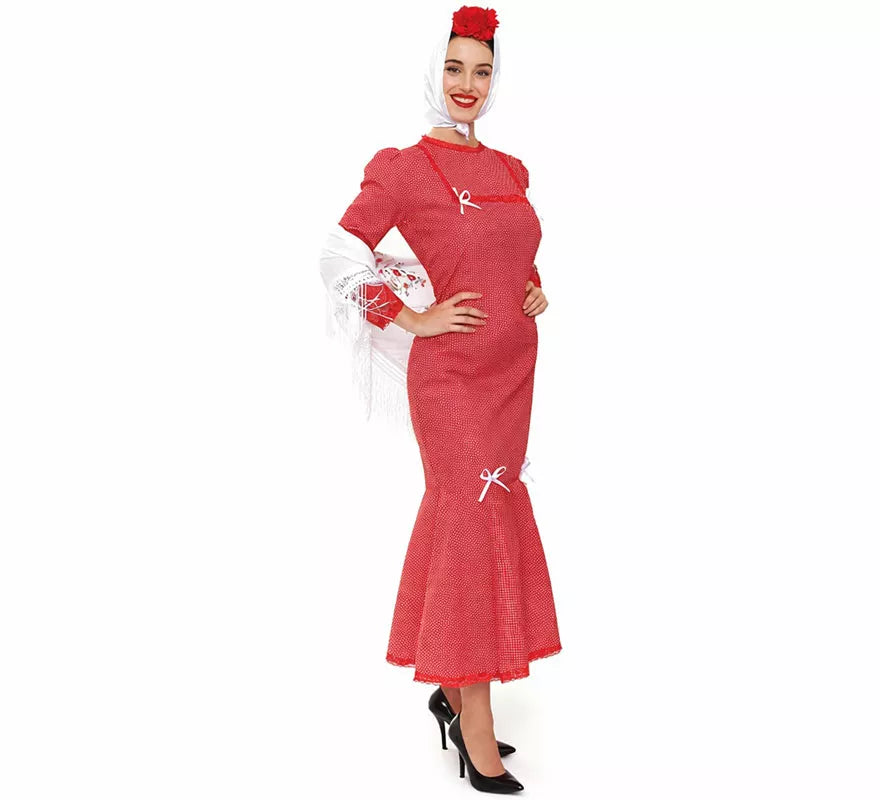 Translation missing: de.Disfraz de Chulapa rojo para mujer