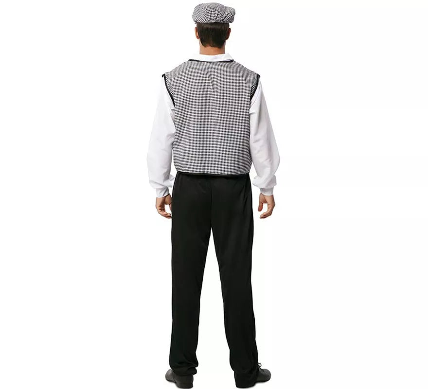 Translation missing: de.Disfraz de Chulapo Madrileño gris con gorro para hombre
