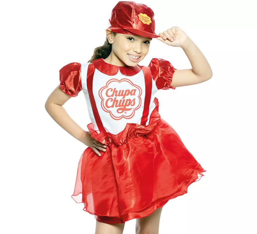 Translation missing: de.Disfraz de Chupa Chups Lollipop Rojo para niña