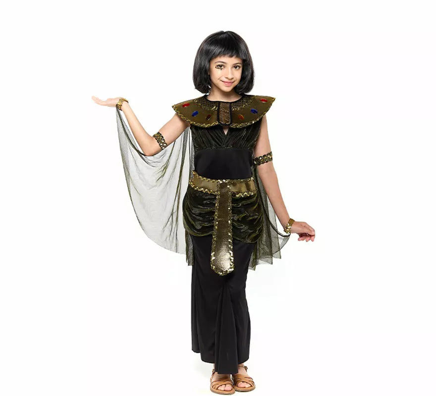 Translation missing: de.Disfraz de Cleopatra negro para niña