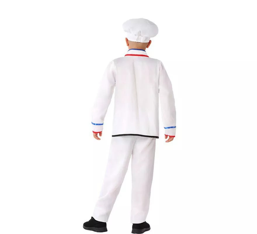 Translation missing: de.Disfraz de Cocinero Blanco con gorro para niño