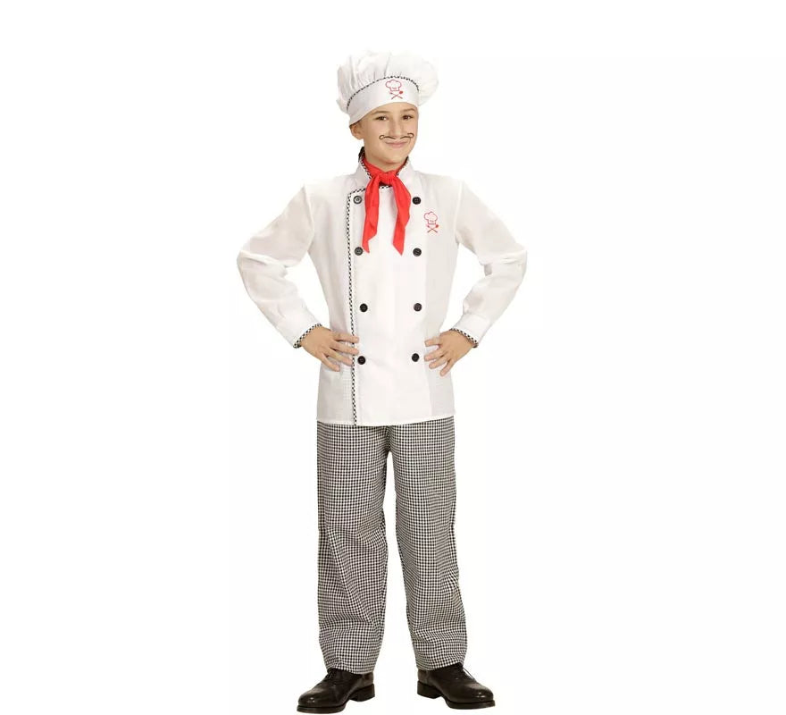 Translation missing: de.Disfraz de Chef Cocinero blanco para niños