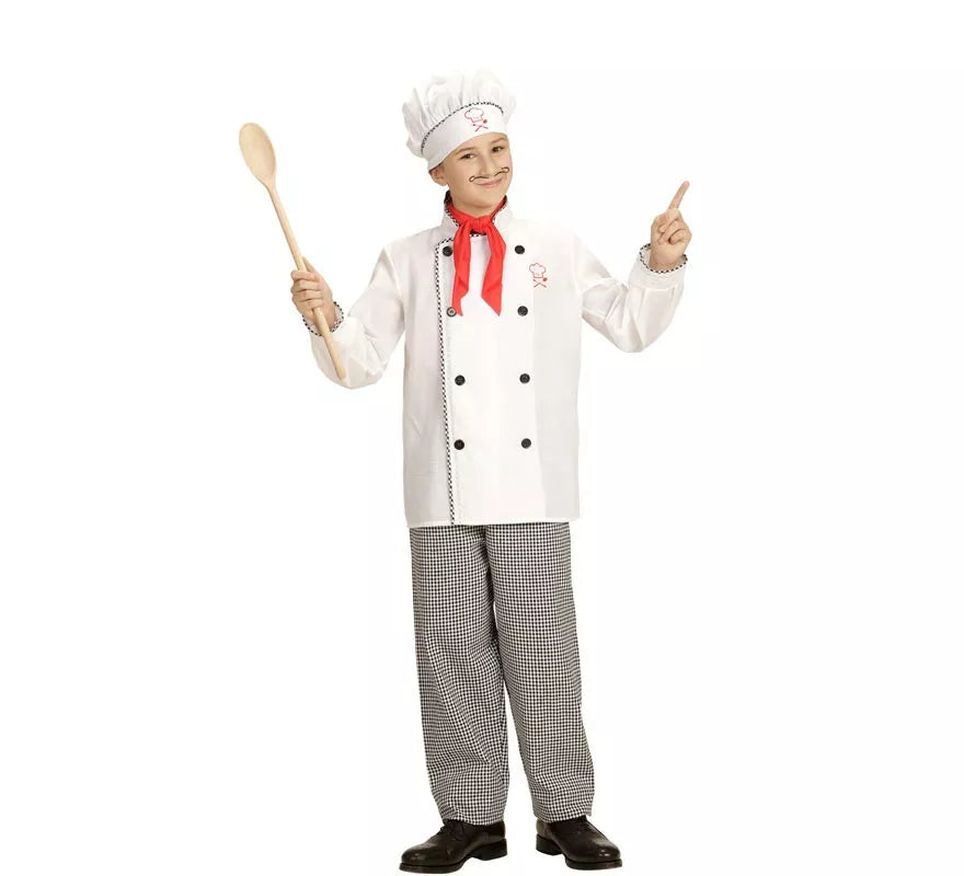 Translation missing: de.Disfraz de Chef Cocinero blanco para niños