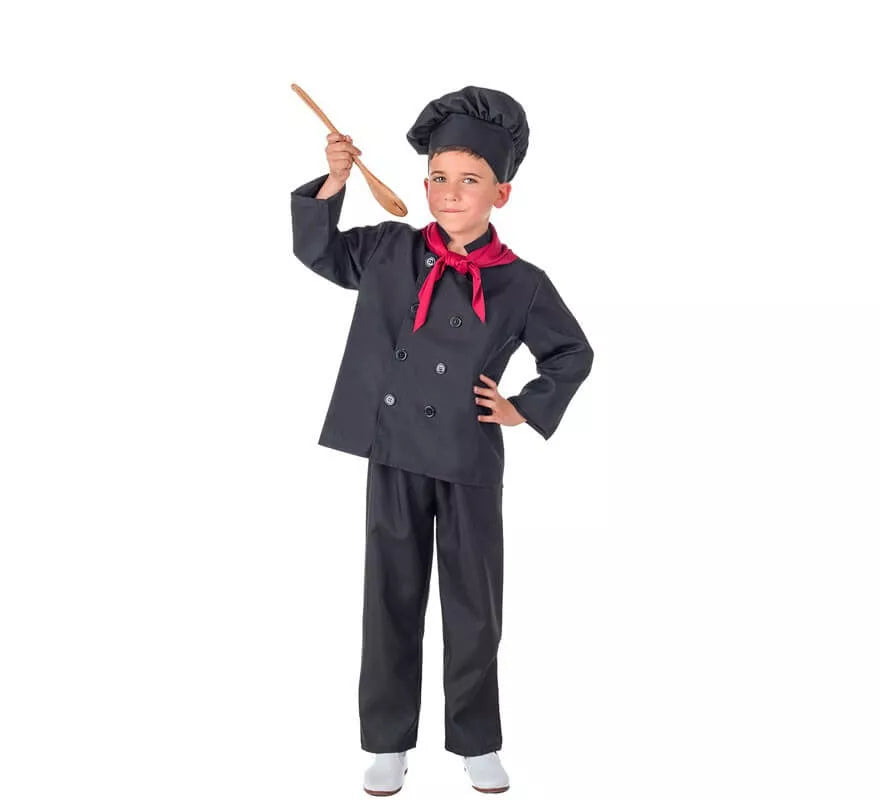 Translation missing: de.Disfraz de Cocinero Negro para niños