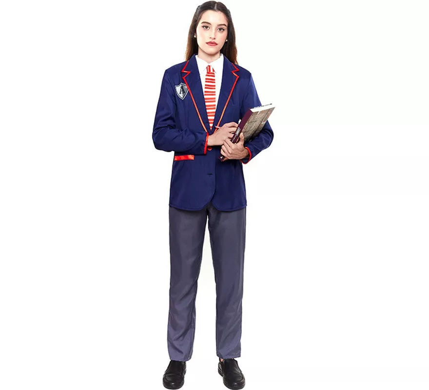 Translation missing: de.Disfraz de Colegial Moderno Azul para hombre
