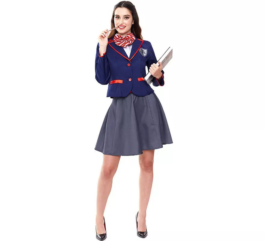 Translation missing: de.Disfraz de Colegiala Moderno Azul para mujer