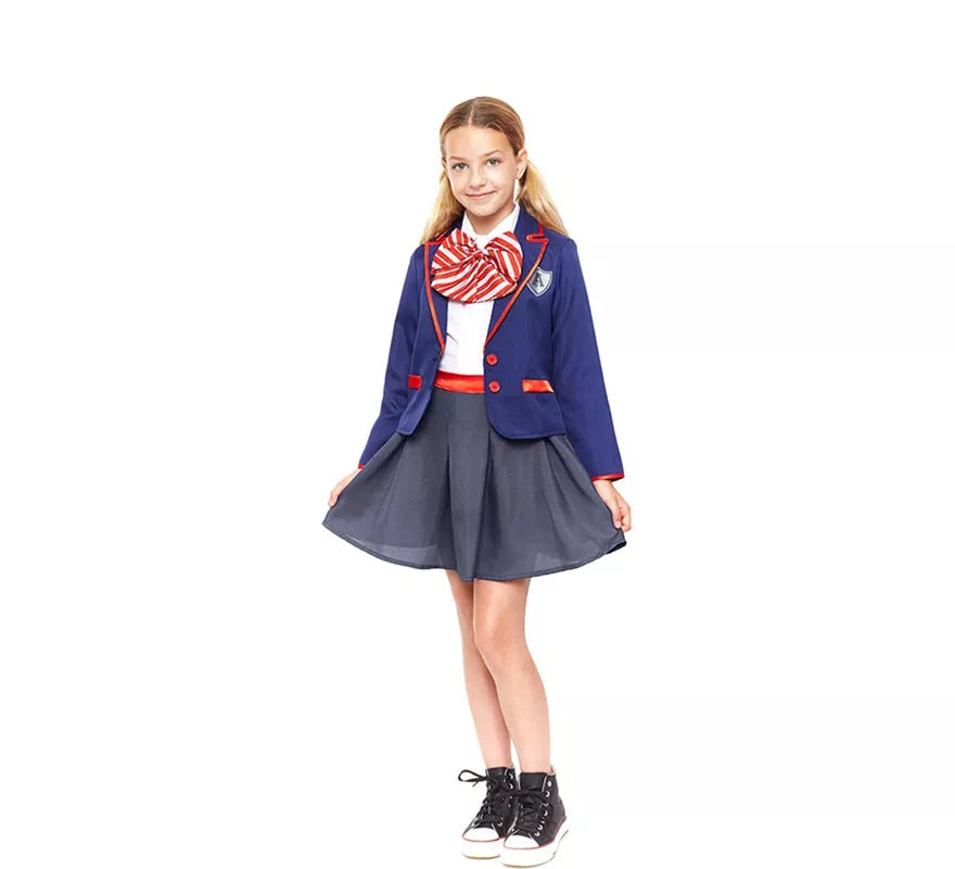 Translation missing: de.Disfraz de Colegiala Moderno Azul para niña