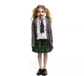 Disfraz de Colegiala Zombie gris con chaqueta para niña y adolescente