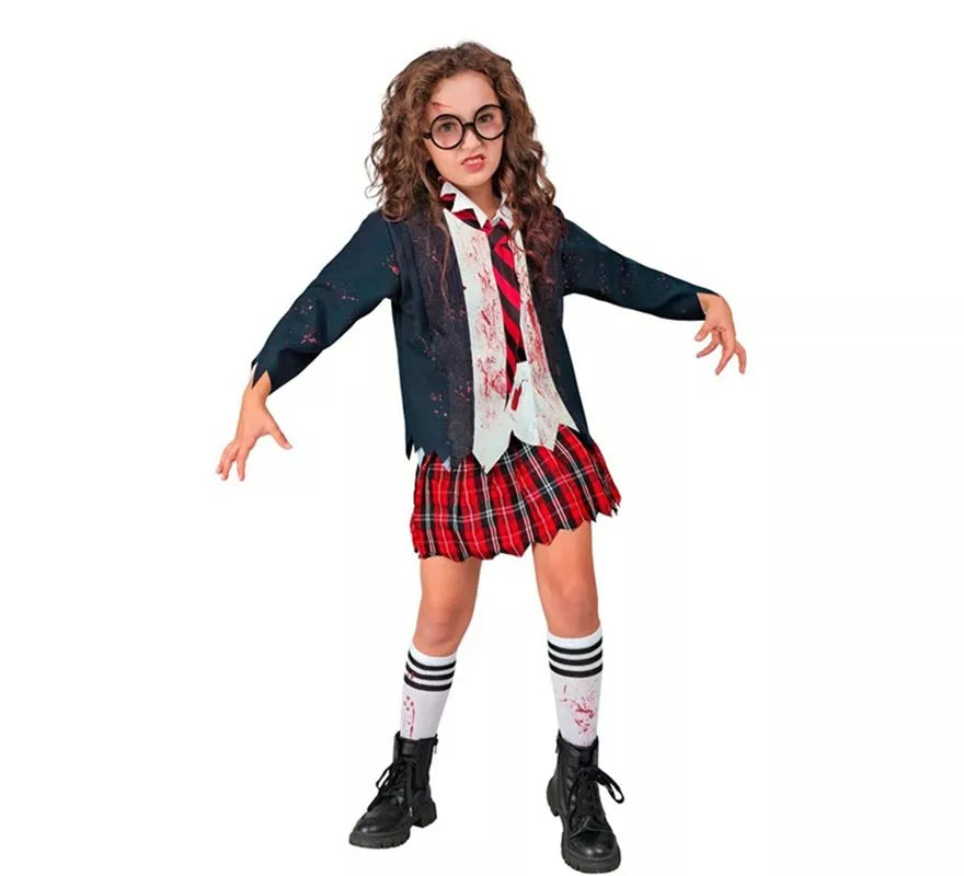 Translation missing: de.Disfraz de Colegiala Zombie para niña